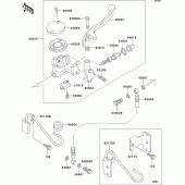 Схема вузла: Передній гальмівний циліндр для Kawasaki VN800 Vulcan 800