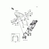 Схема вузла: Переднє крило для Kawasaki KLZ1000 Versys 1000 LT