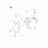 Схема узла: Воздушный фильтр для Kawasaki KLX110 KLX110