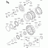 Схема вузла: Зчеплення для Kawasaki ZR1100 ZRX1100-II