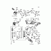 Схема узла: Задний тормозной цилиндр для Kawasaki ZX1400 ZZR1400 ABS