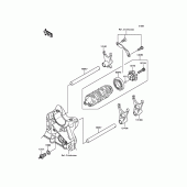 Схема вузла: Gear Change Drum/Shift Fork(s) для Kawasaki ZR800 Z800