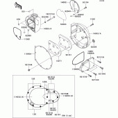 Схема вузла: Right engine cover(s) для Kawasaki EJ800 W800