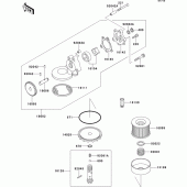Схема вузла: Масляний насос для Kawasaki ZR550 Zephyr