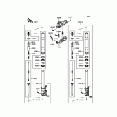 Схема вузла: Вилка передньої осі для Kawasaki ZX1400 Ninja ZX-14R ABS 30TH