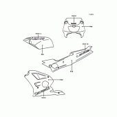 Схема вузла: Наклейки (ZXR400-L4; RED) для Kawasaki ZX400 ZXR400