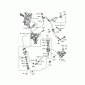 Схема вузла: Задній гальмівний циліндр Kawasaki ZR1000 Z1000