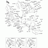 Схема узла: Cowling lowers(1/2)(zx900-e1p) для Kawasaki ZX900 Ninja ZX-9R
