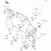 Схема узла: Крепление двигателя для Kawasaki ZX600 Ninja ZX-6R