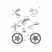 Схема вузла: Decals(Green) для Kawasaki ZR900 Z900 ABS