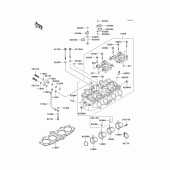 Схема вузла: Головка циліндра для Kawasaki ZX600 Ninja ZX-6