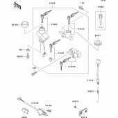 Схема вузла: Замок запалювання для Kawasaki ER500 ER-5