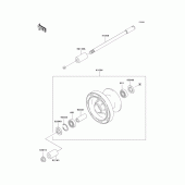 Схема вузла: Front wheel для Kawasaki VN800 Vulcan 800 Classic