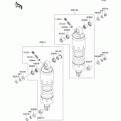 Схема узла: Подвеска/амортизатор для Kawasaki VN1500 VN1500 Mean Streak