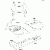 Схема вузла: Decals(ebony)(ex500-e3/e4/e4a) для Kawasaki EX500 EX500