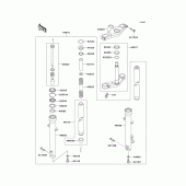 Схема вузла: Вилка передньої осі для Kawasaki EX500 GPZ500S