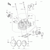 Схема вузла: Головка циліндра для Kawasaki KLX140 KLX140G