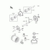 Схема узла: Масляный насос & Масляный фильтр для Kawasaki ZX400 ZZR400