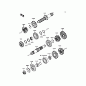 Схема вузла: Трансмісія для Kawasaki KX450 KX450F