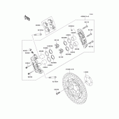 Схема вузла: Переднє гальмо для Kawasaki VN1600 Vulcan 1600 Mean Streak