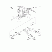 Схема вузла: Задній важіль (маятник) для Kawasaki VN1700 Vulcan 1700 Voyager