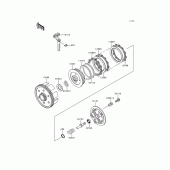 Схема вузла: Зчеплення для Kawasaki KMX125