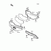 Схема вузла: Бічна кришка, кожух ланцюга (ZX900-A9) для Kawasaki ZX900 GPZ900R