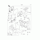 Схема вузла: Повітряний фільтр для Kawasaki EX250 Ninja 250
