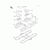 Схема вузла: Клапанна кришка Kawasaki ZR750 ZR-7