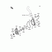 Схема вузла: Водяний насос для Kawasaki KLE650 Versys 650 ABS