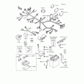 Схема вузла: Електроустаткування для Kawasaki ZX600 GPX600R