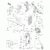 Схема узла: Радиатор для Kawasaki KX100