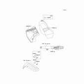 Схема вузла: Інформаційні наклейки (kx500-e13) для Kawasaki KX500