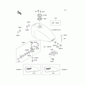 Схема вузла: Паливний бак(1/2)(zr550-b1/b2) для Kawasaki ZR550 Zephyr