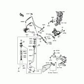 Схема вузла: Задній гальмівний циліндр Kawasaki KLZ1000 Versys 1000 LT