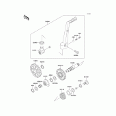 Схема вузла: Kickstarter mechanism для Kawasaki KX250/ KX252 KX250