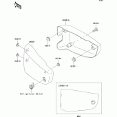 Схема узла: Side covers для Kawasaki VN1500 VN1500 Classic Tourer Fi