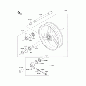 Схема вузла: Front wheel для Kawasaki ZX1100 Ninja ZX-11