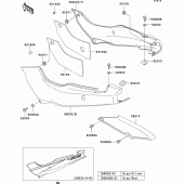 Схема вузла: Side covers/chain cover(1/2) для Kawasaki EX500 EX500