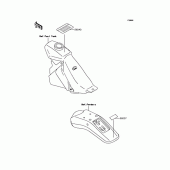 Схема вузла: Інформаційні наклейки для Kawasaki KLX250 D-Tracker