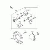 Схема вузла: Заднє гальмо для Kawasaki EX400 EX-4