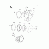 Схема узла: Воздушный фильтр для Kawasaki KX125
