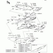Схема узла: Side covers для Kawasaki ZG1400 1400GTR ABS