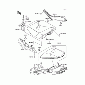 Схема узла: Сиденье для Kawasaki ER650 ER-6N