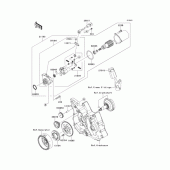 Схема узла: Starter motor для Kawasaki KL110 KSR