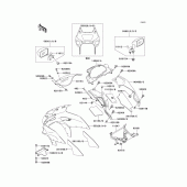 Схема вузла: Cowling(1/3) для Kawasaki ZX600 Ninja ZX-6