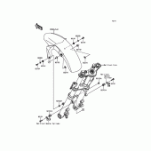 Схема вузла: Переднє крило для Kawasaki ER650 ER-6N