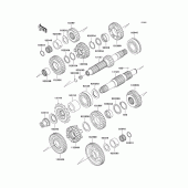 Схема узла: Трансмиссия для Kawasaki EJ650 W650