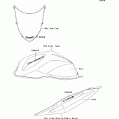 Схема узла: Decals(red) для Kawasaki ZR750 Z750S