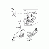 Схема вузла: Передній гальмівний циліндр Kawasaki KLE650 Versys 650 ABS